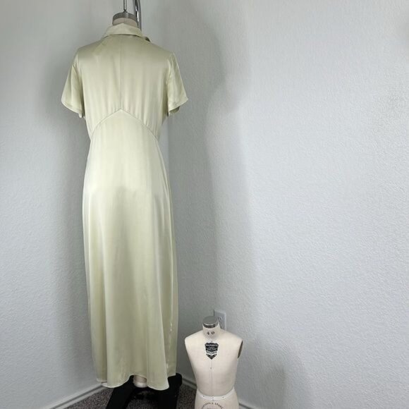 J Crew X Eveliina Vintage Limited Edition Helmi Silk Button Mint Dress - Picture 10 of 15